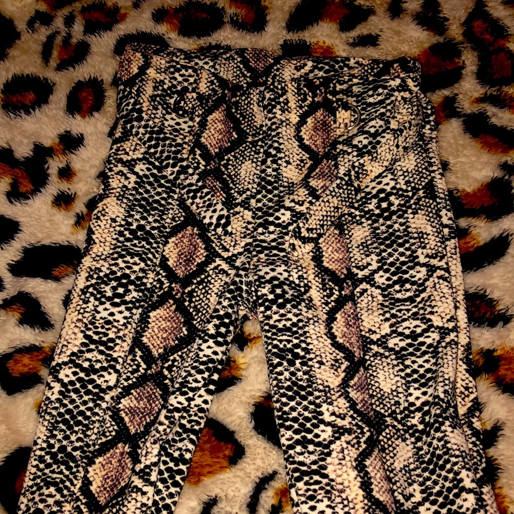 snake skin pants